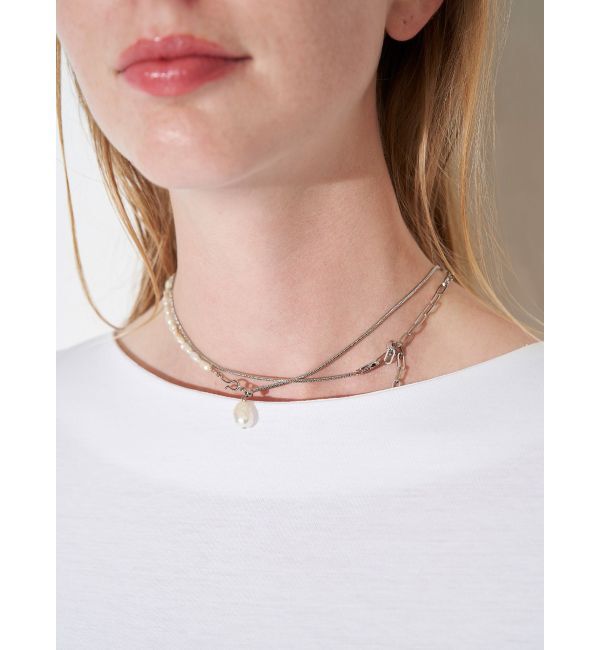 ELENDEEK「2WAY PEARL SLIDER NECKLACE」|ネックレス|