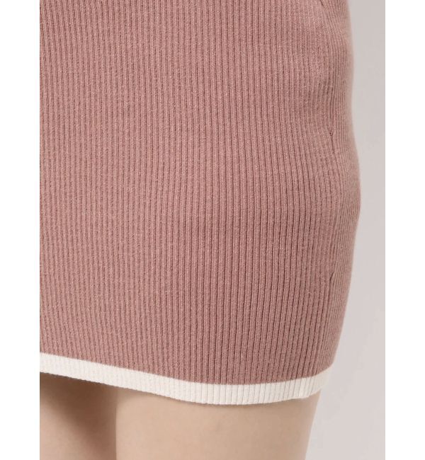 RESEXXY「ゴールドボタンバイカラーニットポロワンピース」|ワンピース|