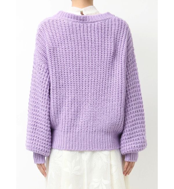 MERCURYDUO「ワッフルオーバーニットカーデ」|カーディガン|