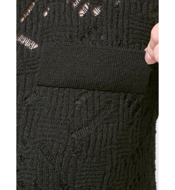 LAGUNAMOON「パターンニッティングフロントボタンワンピース」|ワンピース|