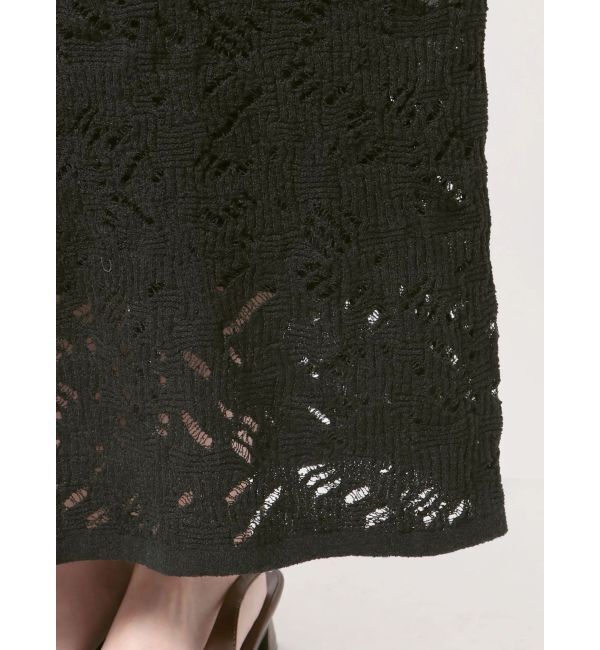 LAGUNAMOON「パターンニッティングフロントボタンワンピース」|ワンピース|