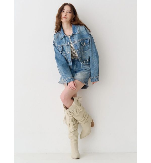 EVRIS「フリンジデザインロングブーツ」|ロングブーツ|