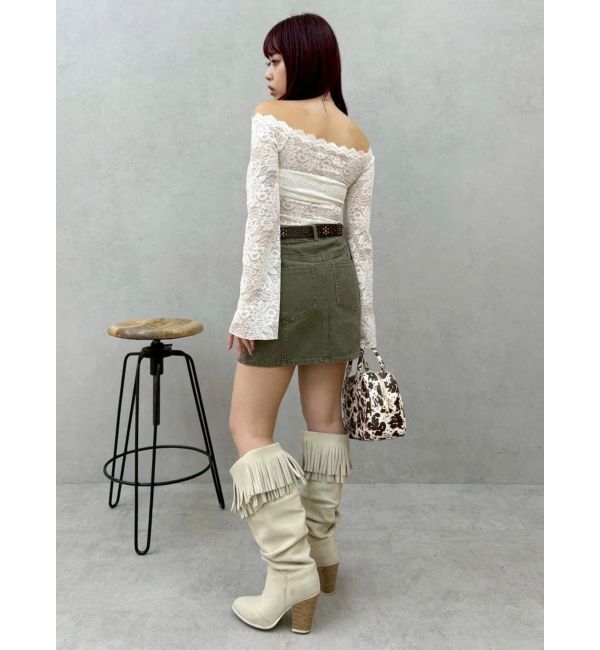 EVRIS「フリンジデザインロングブーツ」|ロングブーツ|