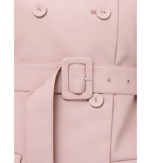 jouetie「フェイクレザーAラインジャケット」|ライダースジャケット|