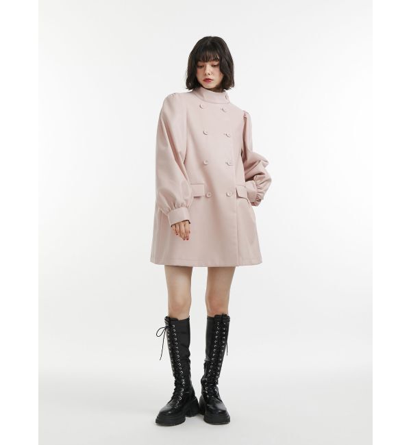 jouetie「フェイクレザーAラインジャケット」|ライダースジャケット|