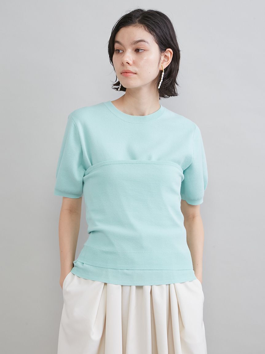 Mila Owen「コットンブレンドニットチューブトップ」|チューブトップ|