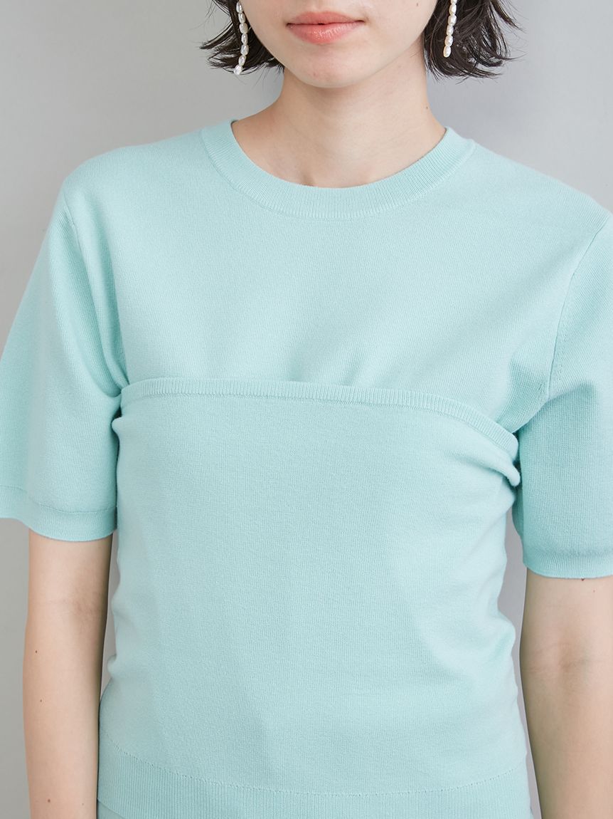 Mila Owen「コットンブレンドニットチューブトップ」|チューブトップ|