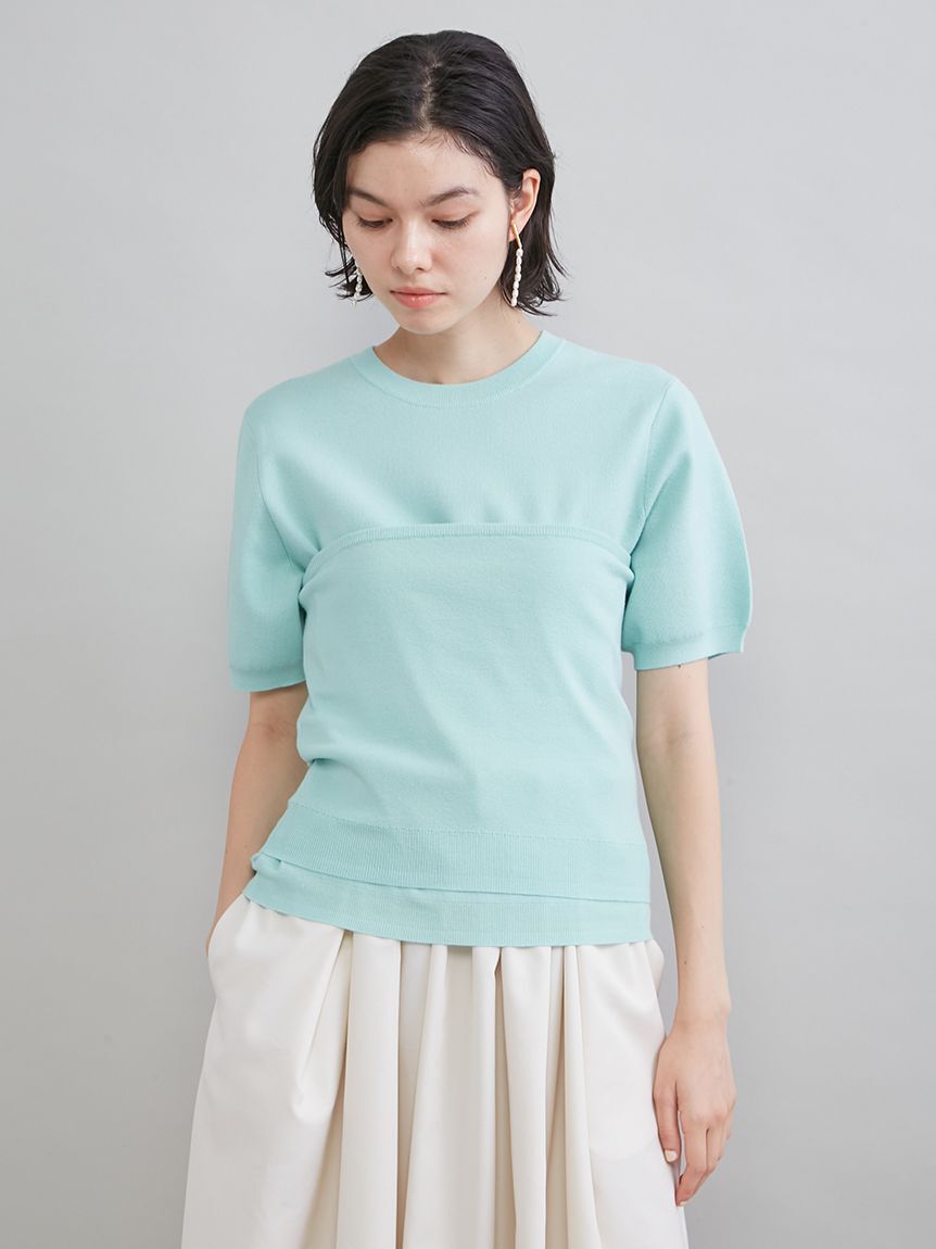 Mila Owen「コットンブレンドニットチューブトップ」|チューブトップ|