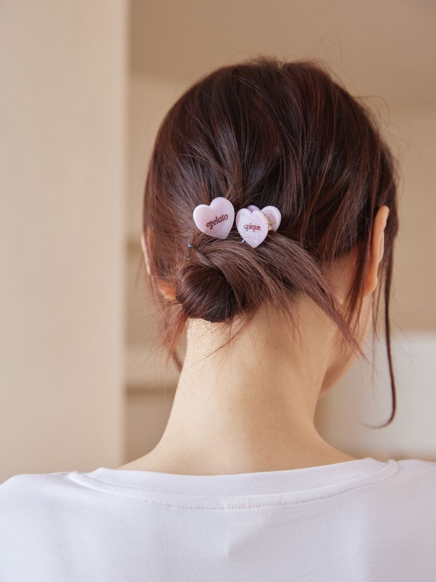 gelato pique「ハートミニヘアクリップ2点セット」|その他|