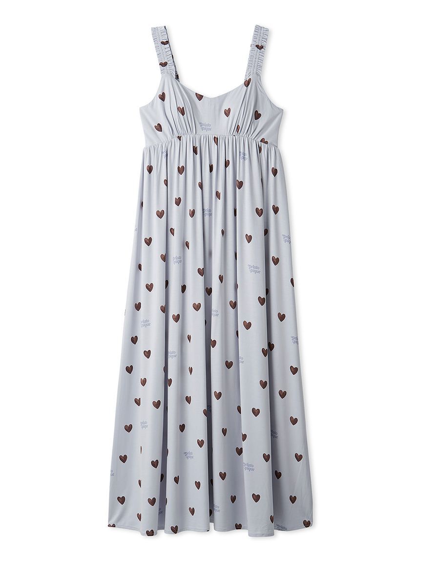 gelato pique「【接触冷感】ハート柄カップインワンピース」|ルームウェア|BLU