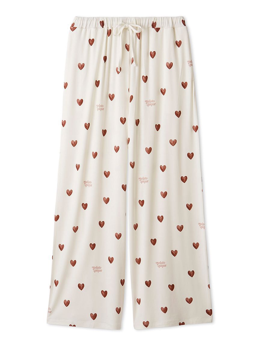 gelato pique「【接触冷感】ハート柄ロングパンツ」|ルームウェア|