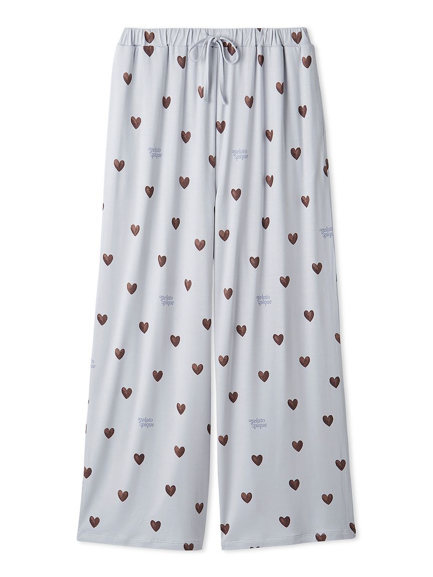 gelato pique「【接触冷感】ハート柄ロングパンツ」|ルームウェア|BLU