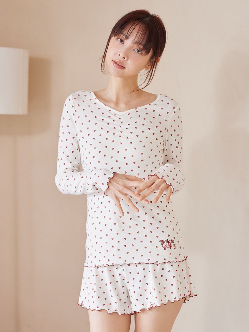 gelato pique「針抜きハート柄ショートパンツ」|ルームウェア|