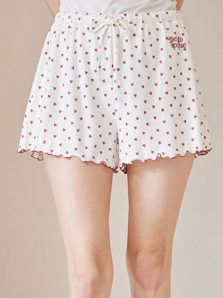 gelato pique「針抜きハート柄ショートパンツ」|ルームウェア|