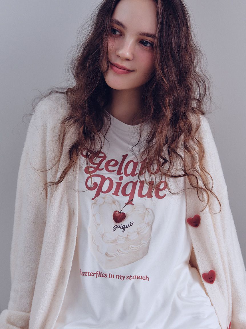 gelato pique「【接触冷感】ケーキワンポイントTシャツ」|ルームウェア|