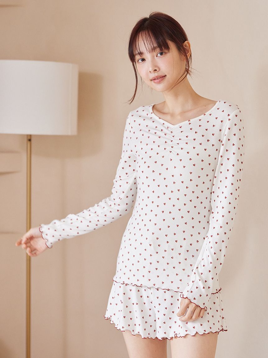 gelato pique「針抜きハート柄プルオーバー」|ルームウェア|