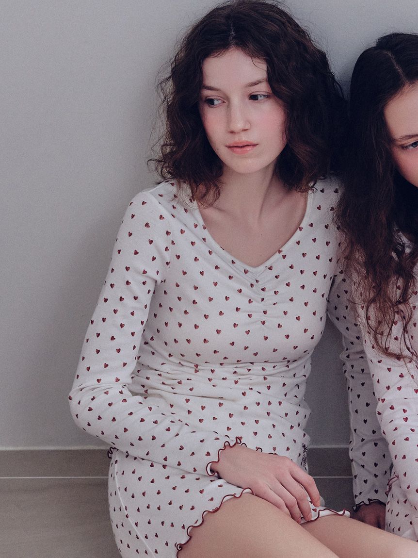 gelato pique「針抜きハート柄プルオーバー」|ルームウェア|