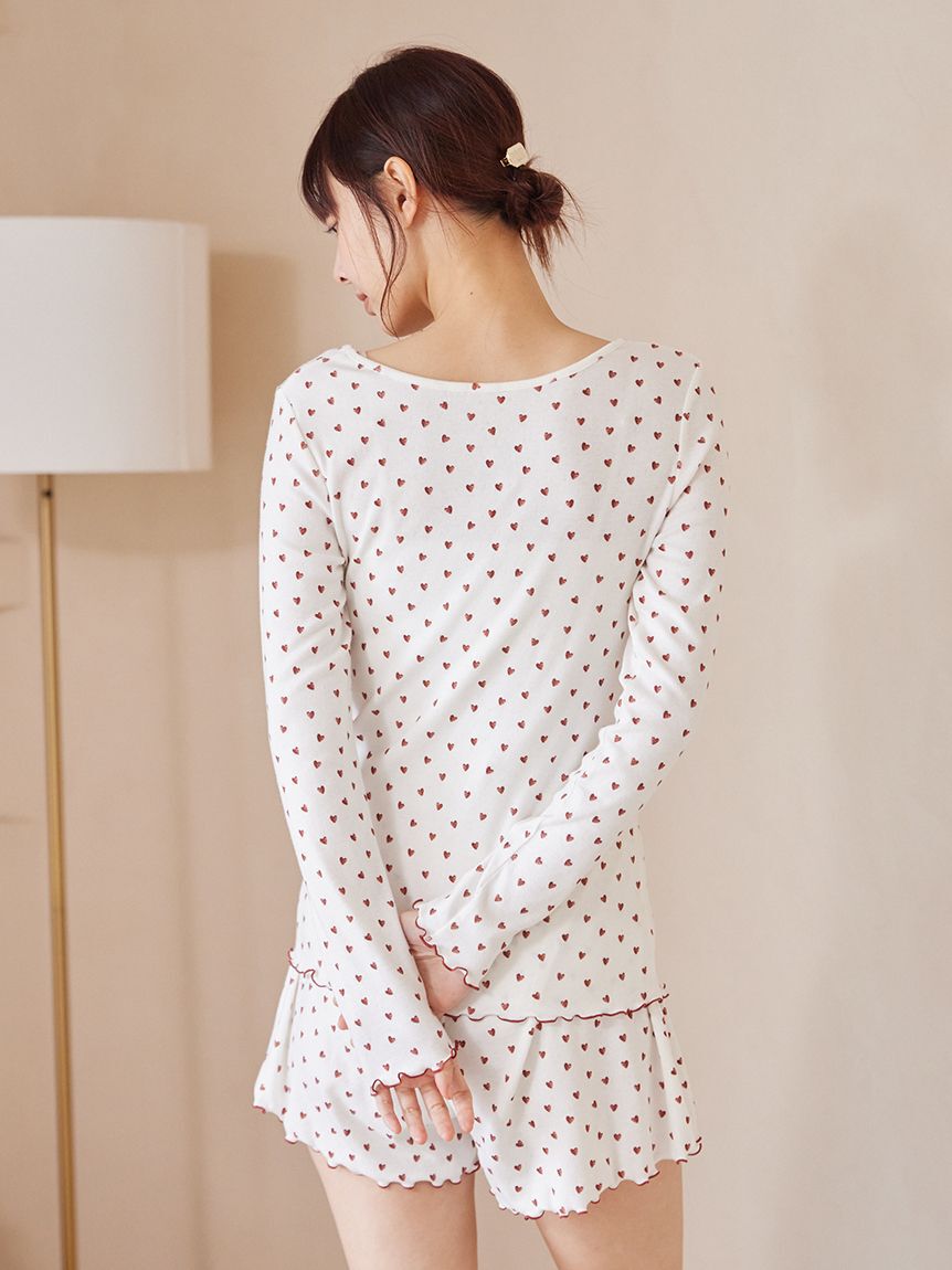 gelato pique「針抜きハート柄プルオーバー」|ルームウェア|