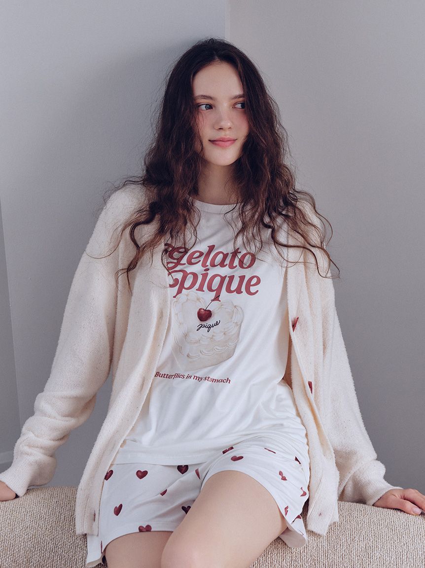 gelato pique「スムーズィーネップカーディガン」|ルームウェア|