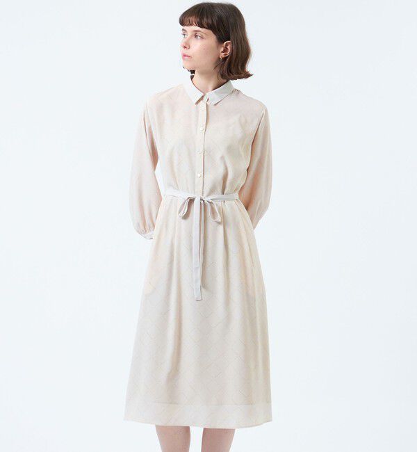 MACKINTOSH PHILOSOPHY「レタリングジオメトリープリントワンピース」|ワンピース|オフホワイト