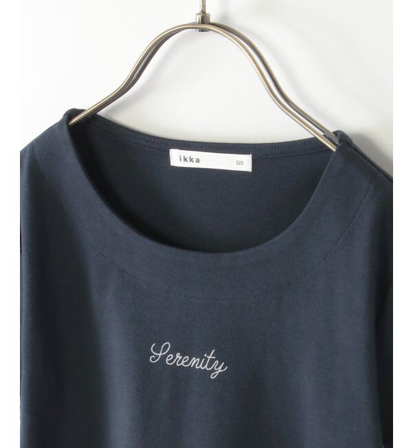 ikka kids「【親子おそろい】袖ツイスト切り替えロゴプルオーバー（120~160cm）」|Tシャツ・カットソー|