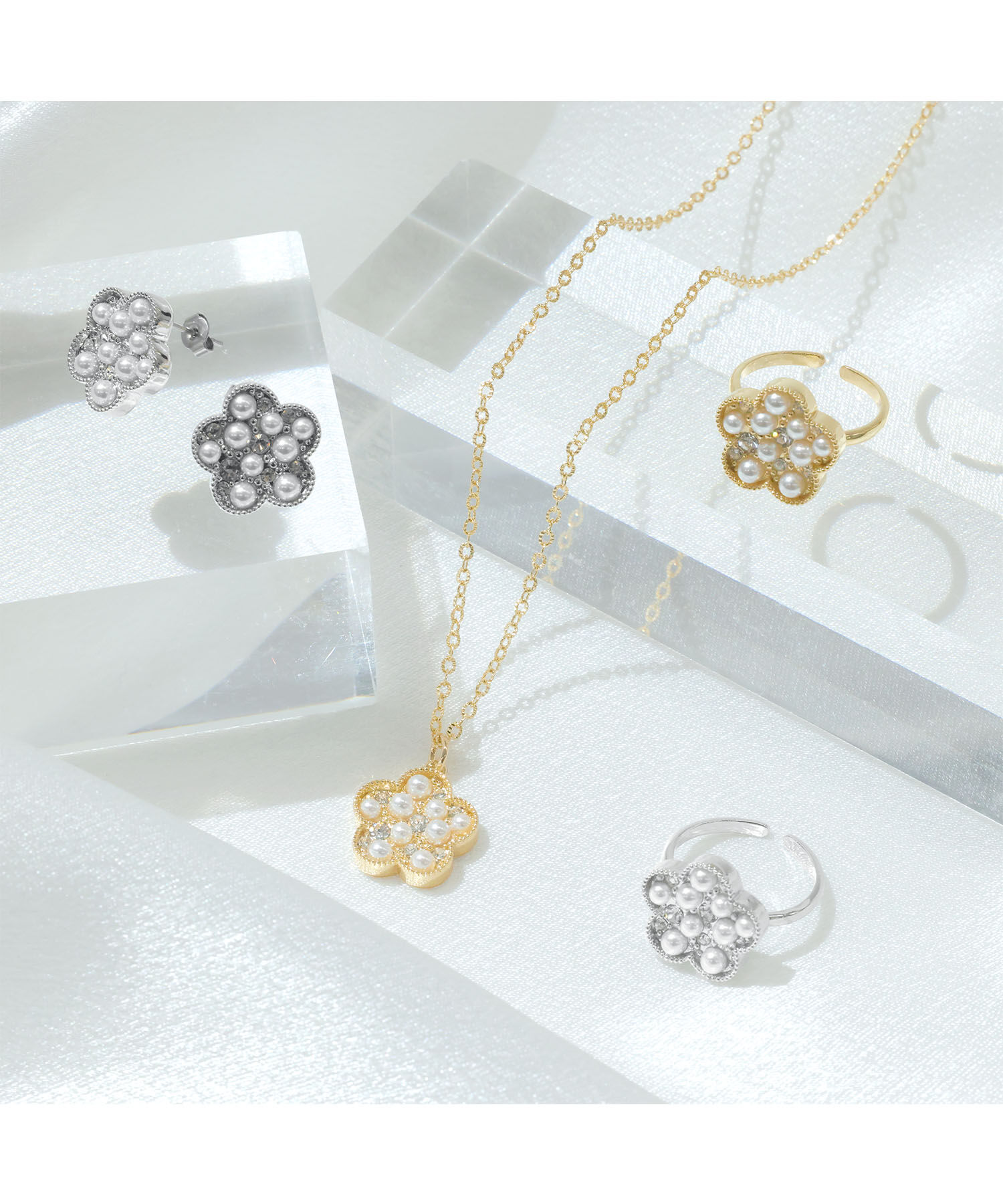 MARY QUANT「パールクラスタ ピアス」|ピアス|