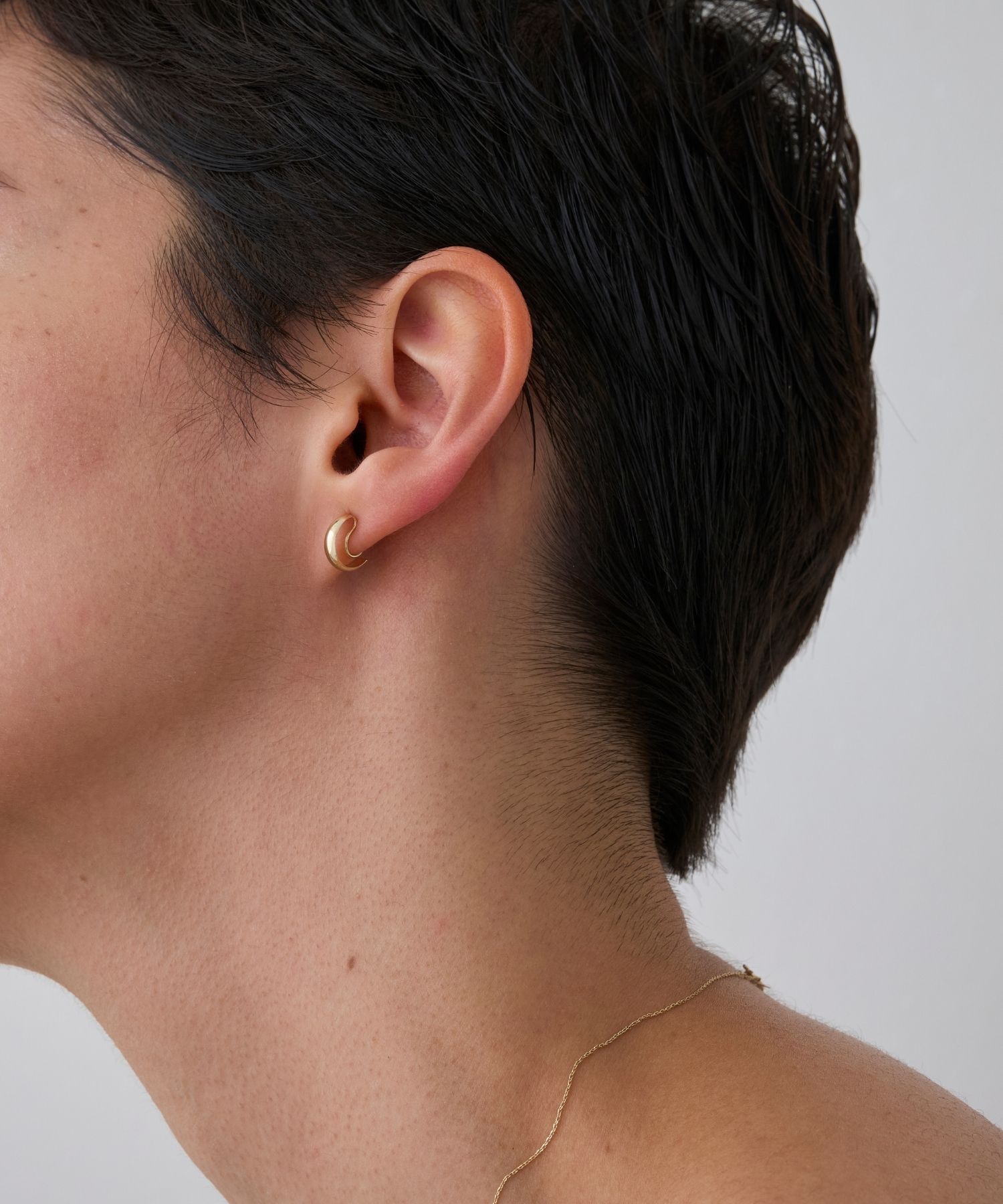 JUPITER「【K10】パフィーフープイヤリング/金属アレルギー対応　ニッケルフリー　ゴールド」|イヤリング|