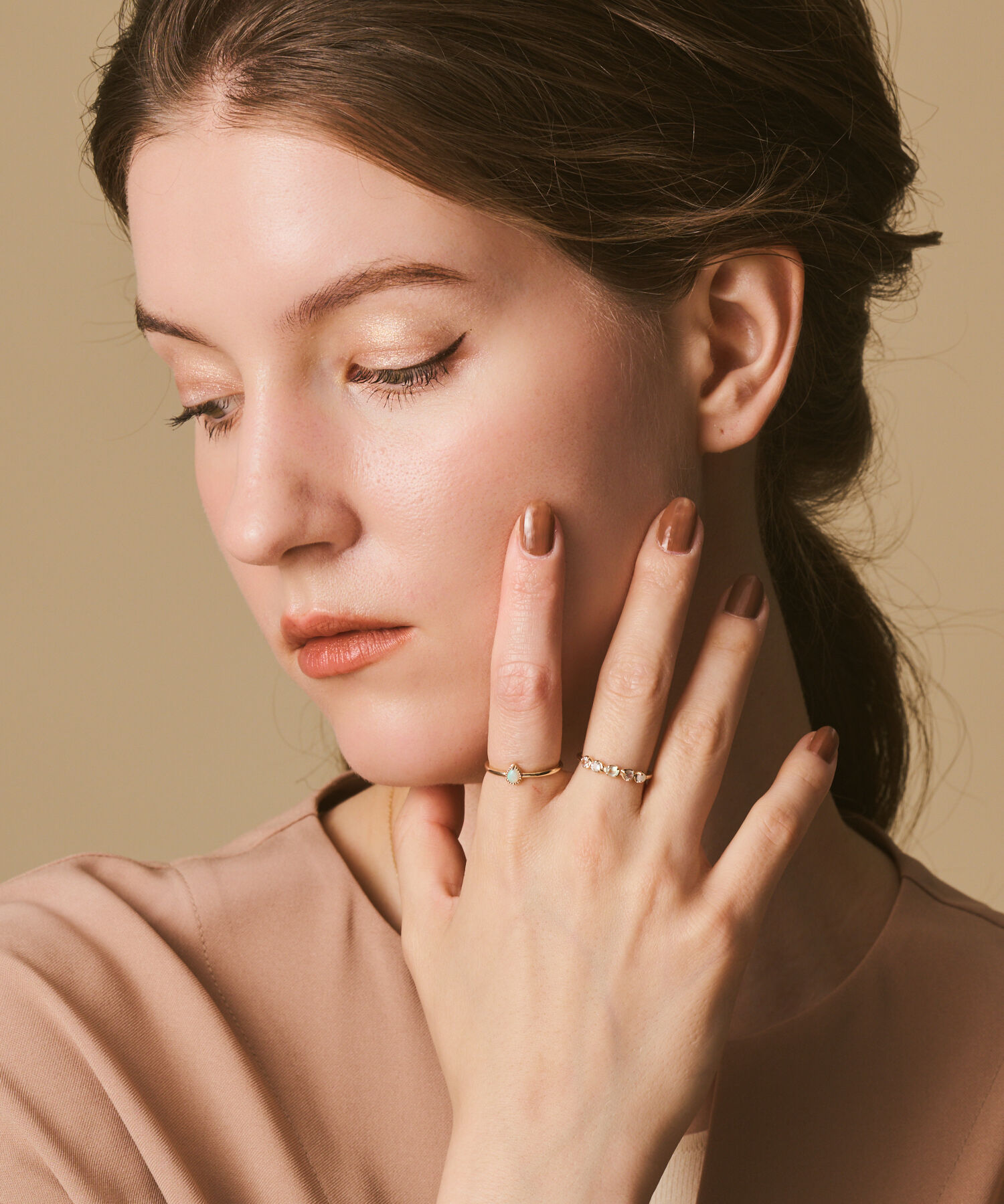 agete「K5マルチストーンリング」|リング|