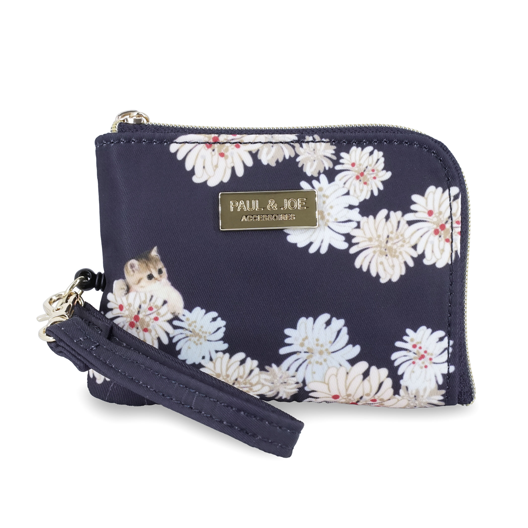 PAUL&JOE「パスコインケース／クリザンテーム＆ヌネット／２６ＳＳ」|定期入れ|ネイビー