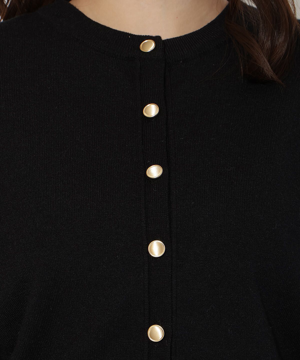 アンドクチュール「異素材リボンニットカーディガン」|カーディガン|