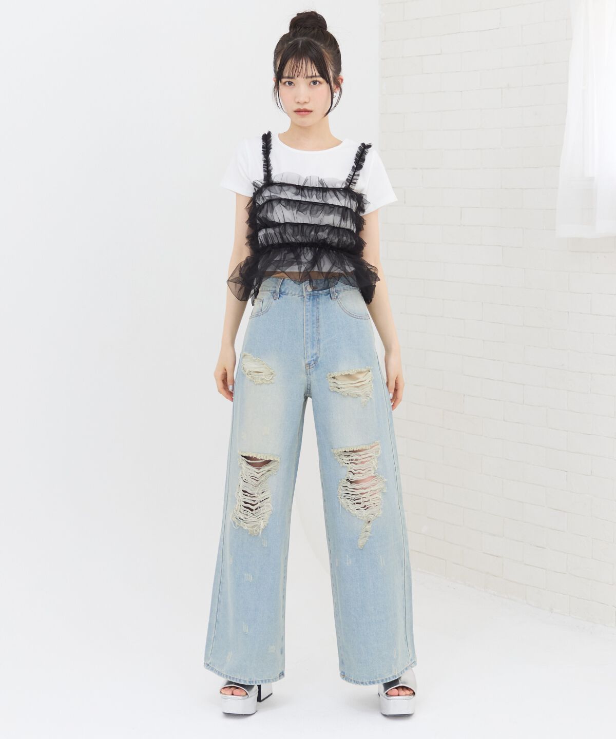 REDYAZEL「チュールビスチェ&times;Ｔシャツ」|Tシャツ・カットソー|