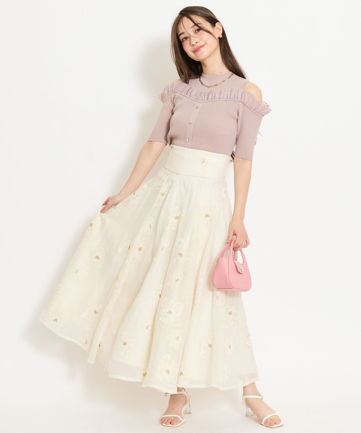 WILLSELECTION「フリルレイヤードリブニット」|ニット・セーター|