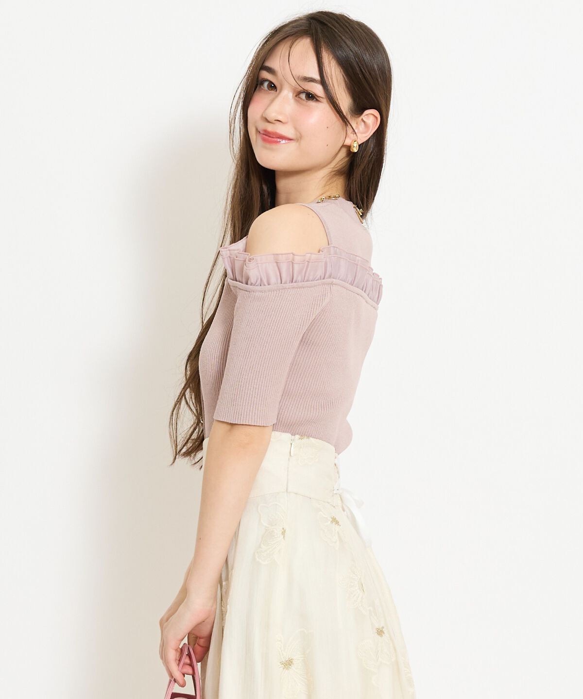 WILLSELECTION「フリルレイヤードリブニット」|ニット・セーター|