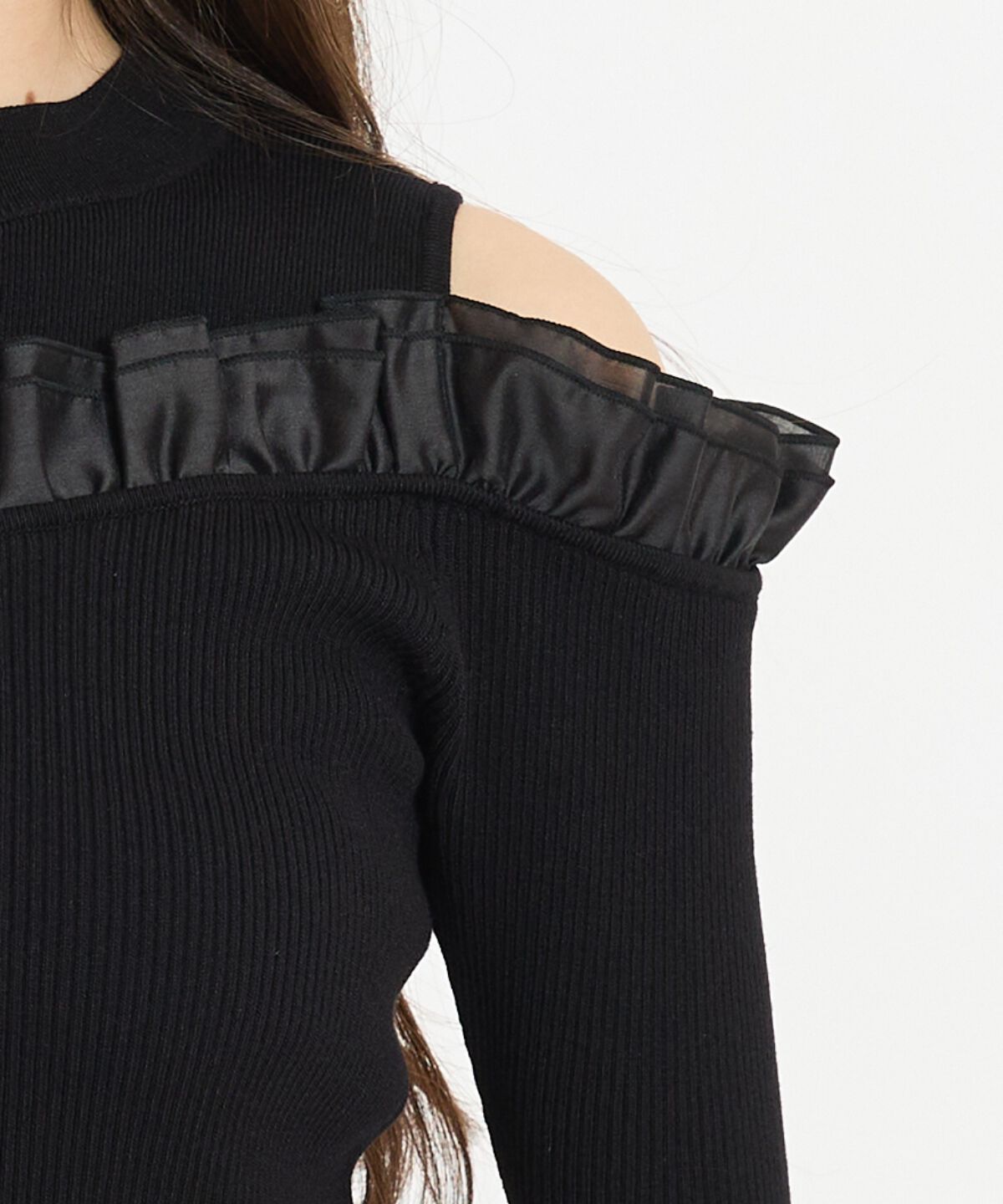 WILLSELECTION「フリルレイヤードリブニット」|ニット・セーター|