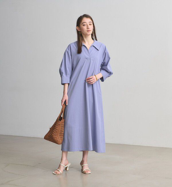 UNITED ARROWS「コットン スキッパー シャツ ワンピース ‐ウォッシャブル‐」|ワンピース|LILAC