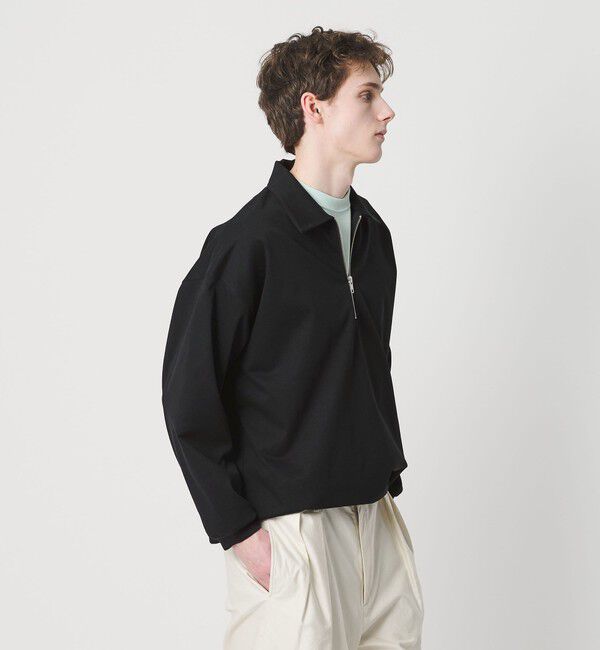 BEAUTY&YOUTH UNITED ARROWS「DENCE コットン ジップ ポロカットソー」|Tシャツ・カットソー|BLACK