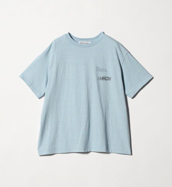 BEAUTY&YOUTH UNITED ARROWS「＜Americana＞ロゴ ショートスリーブ Tシャツ」|Tシャツ・カットソー|LT.BLUE
