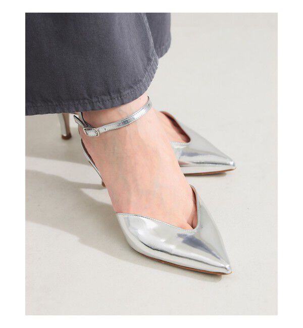 Demi-Luxe BEAMS 「NEBULONI E. / アンクルストラップ シルバー サンダル」|サンダル|