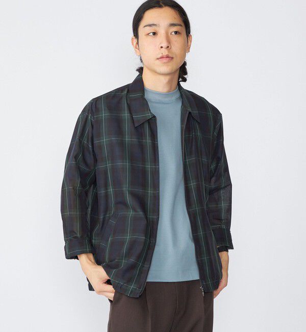 SHIPS「SHIPS:〈洗濯機可能〉ローン シャツ ジップ ブルゾン」|ブルゾン・スタジャン|ネイビー