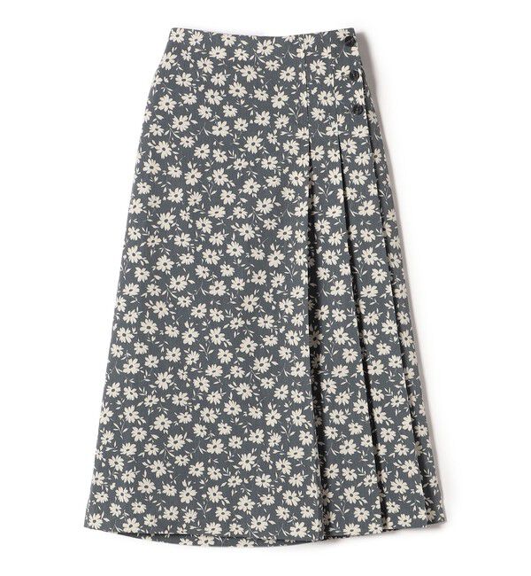 SHIPS Colors 「SHIPS Colors:〈手洗い可能〉フラワー プリント ラップ スカート」|フレア|