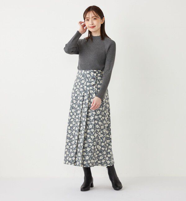 SHIPS Colors 「SHIPS Colors:〈手洗い可能〉フラワー プリント ラップ スカート」|フレア|