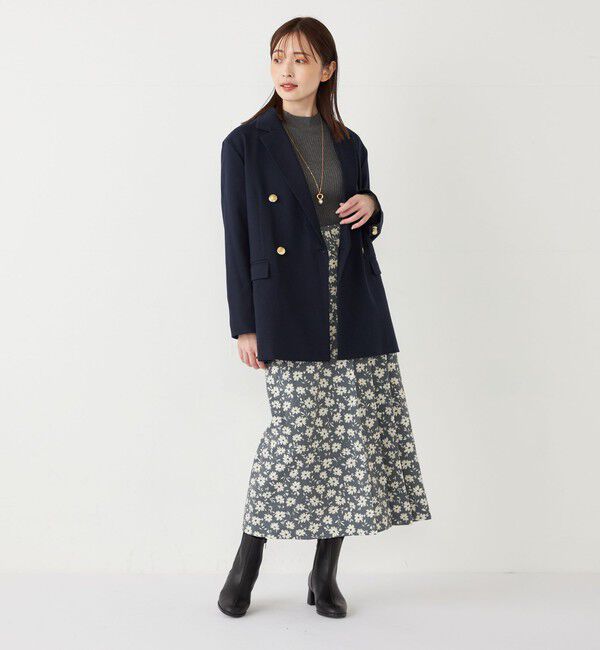 SHIPS Colors 「SHIPS Colors:〈手洗い可能〉フラワー プリント ラップ スカート」|フレア|