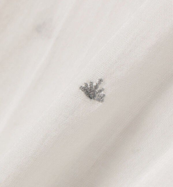 SHIPS for women「《予約》〈手洗い可能〉コットン オーガンジー リーフ 刺繍 袖 フリル ブラウス」|シャツ・ブラウス|