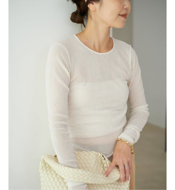 Plage「《追加》Flocky Mesh ロンT」|Tシャツ・カットソー|