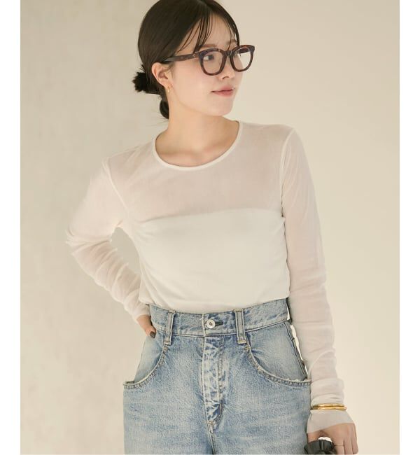 Plage「《追加》Flocky Mesh ロンT」|Tシャツ・カットソー|