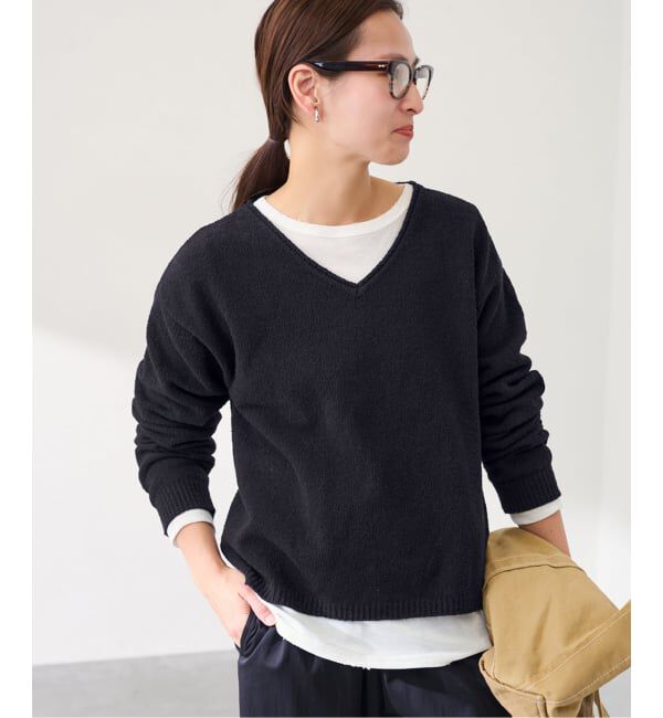 FRAMeWORK「カベイトVネックニット」|ニット・セーター|