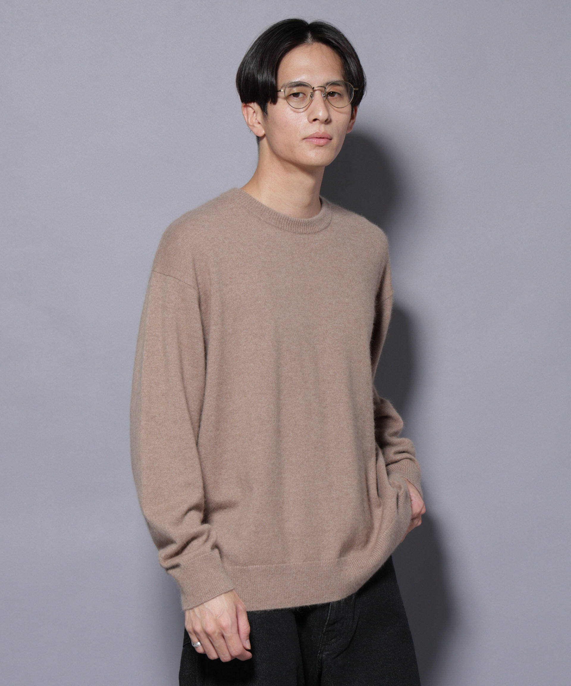 nano･universe「アンゴラ混ライトクルーネックニット」|ニット・セーター|モカ3