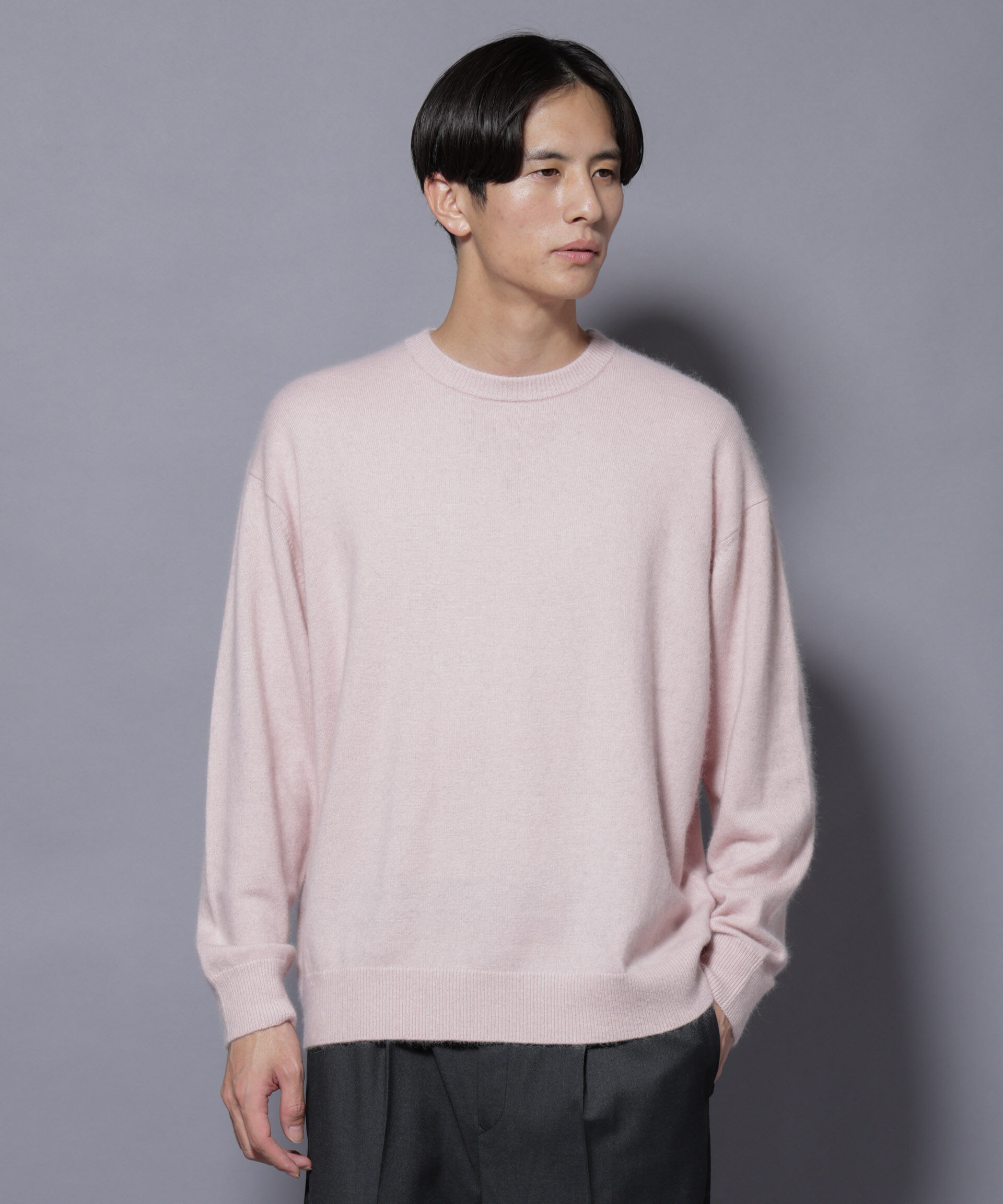 nano･universe「アンゴラ混ライトクルーネックニット」|ニット・セーター|L.ピンク1