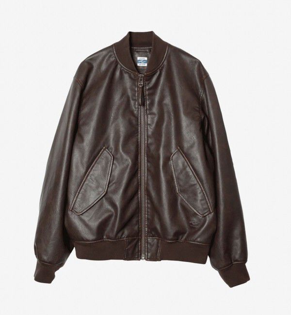 GLOSTER「【ARMY TWILL/アーミーツイル】Vegan Leather Blouson」|その他|ブラウン