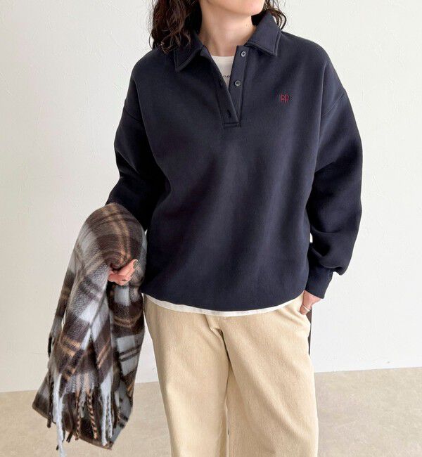 fredy emue「FR刺繍衿付き起毛スウェットプルオーバー」|スウェット・ジャージ|